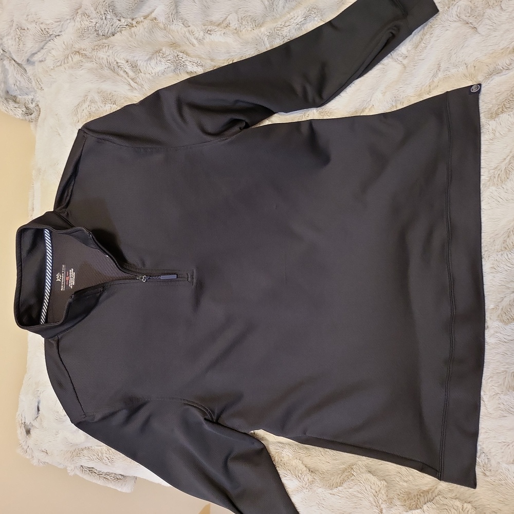 Mens black 1/4 zip pullover Southern Tide